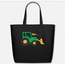 Lightning Tractor Black Eco-Friendly Tote Bag